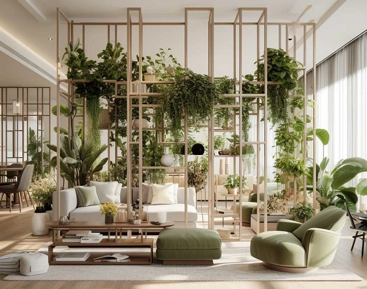 Partisi ruangan dengan tanaman, Sumber: artfasad.com
