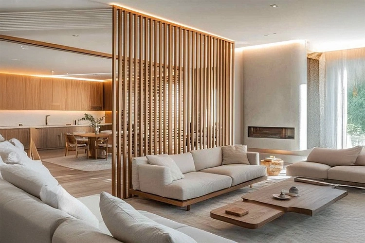 Sekat kayu model kisi-kisi, Sumber: woodenstreet.com