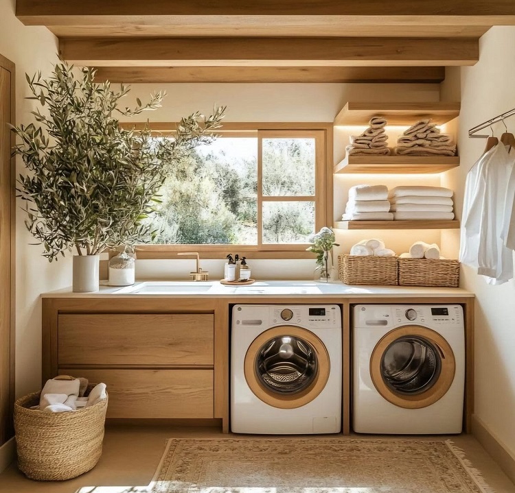 Laundry room dengan gaya japandi, Sumber: id.pinterest.com
