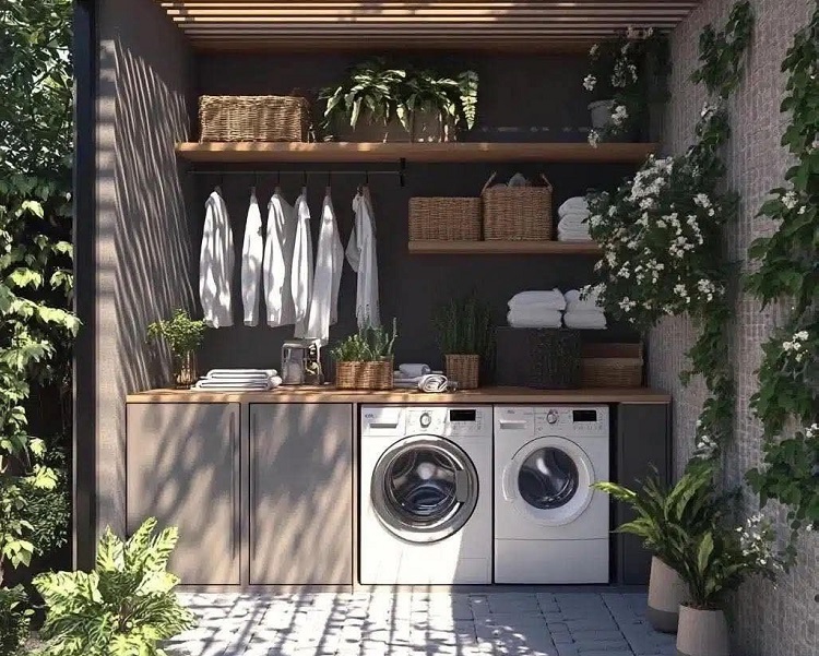 Laundry room dengan interior tropical, Sumber: id.pinterest.com